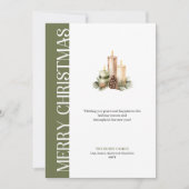 Chic Earthy Colors Holiday Greetings Printable  Feestdagenkaart (Voorkant)