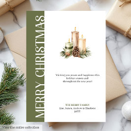 Chic Earthy Colors Holiday Greetings Printable Feestdagenkaart