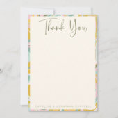 Chic Earthy Pastel Abstract Marble Custom Wedding Bedankkaart (Voorkant)