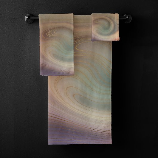 Chic Earthy Strata | Natuurlijke kopersteen — Agat Bad Handdoek