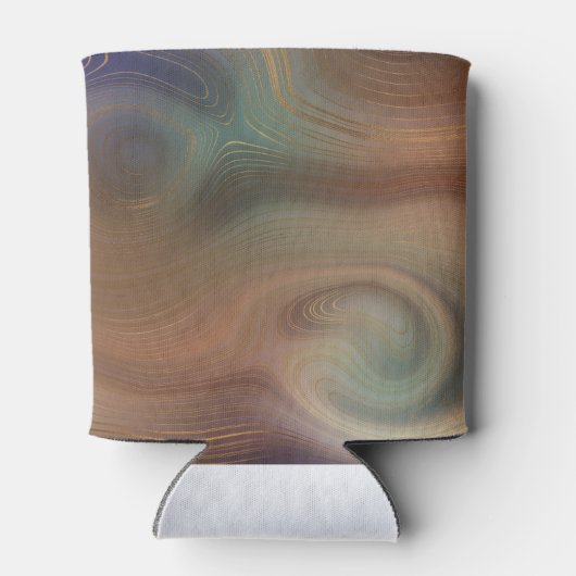 Chic Earthy Strata | Natuurlijke kopersteen — Agat Blikjeskoeler (Achterkant)