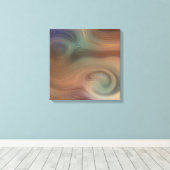 Chic Earthy Strata | Natuurlijke kopersteen — Agat Canvas Afdruk (Insitu (Houten vloer))