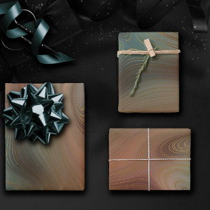 Chic Earthy Strata   Natuurlijke kopersteen — Agat Inpakpapier Vel