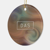 Chic Earthy Strata | Natuurlijke kopersteen — Agat Keramisch Ornament (Links)