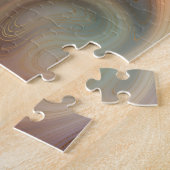 Chic Earthy Strata | Natuurlijke kopersteen — Agat Legpuzzel (Zijkant)