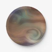 Chic Earthy Strata | Natuurlijke kopersteen — Agat Papieren Bordje (Voorkant)