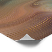 Chic Earthy Strata | Natuurlijke kopersteen — Agat Poster (Hoek)