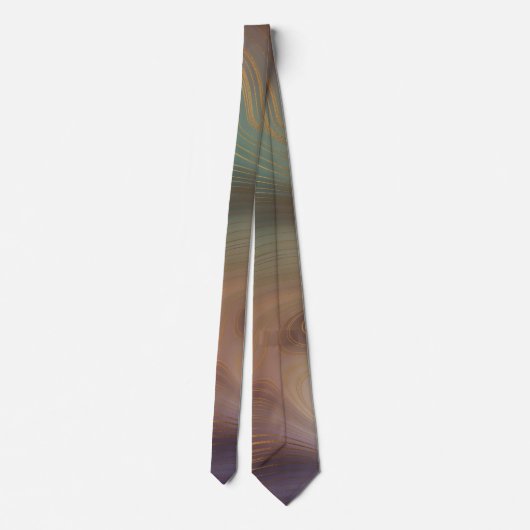 Chic Earthy Strata | Natuurlijke kopersteen — Agat Stropdas (Achterkant)