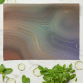 Chic Earthy Strata | Natuurlijke kopersteen — Agat Theedoek (Gevouwen)