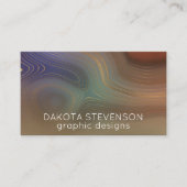 Chic Earthy Strata | Natuurlijke kopersteen — Agat Visitekaartje (Voorkant)