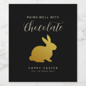 Chic Easter Bunny - persoonlijk wijnetiket Wijn Etiket (Enkel label)