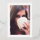 Chic Ebony Prettig Klein Kerstfeest Folie Feestdagenkaart (Achterkant)