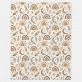 Chic Eclectic Boho Rainbow Unieke Home Accent Fleece Deken (Voorkant)