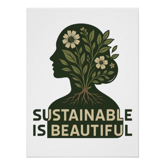 Chic Eco – Sustainable is een prachtig glanzend Po Perfect Poster (Voorkant)