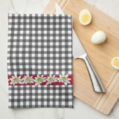Chic Edelweiss Gingham Kitchen Towel Theedoek (Quarter Fold)