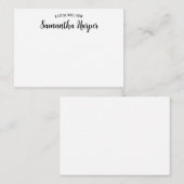 Chic Een Klein Briefje Van Script Naam Notitie Notitiekaartje (Voorkant / Achterkant)