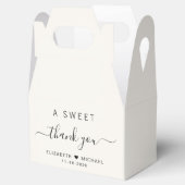 Chic Een Lief Dank je Crème Bruiloft Bedankdoosjes (Geopend)