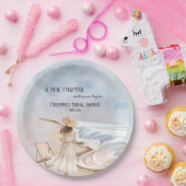 Chic 'Een nieuw hoofdstuk' Bruiloft en golven Brui Papieren Bordje (Feest)