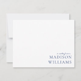 Chic een notitie uit scripttypografie Blue Note Ka Notitiekaartje