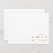 Chic een notitie uit scripttypografie Gold Note Ka Notitiekaartje (Voorkant / Achterkant)