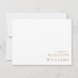 Chic een notitie uit scripttypografie Gold Note Ka Notitiekaartje