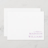 Chic een notitie uit scripttypografie Paarse notit Notitiekaartje (Voorkant / Achterkant)