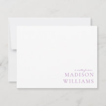 Chic een notitie uit scripttypografie Paarse notit