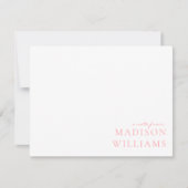 Chic een notitie uit scripttypografie Pink Note Ka Notitiekaartje (Voorkant)