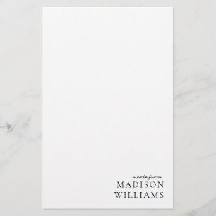 Chic Een Notitie Van Script Typografie Briefpapier