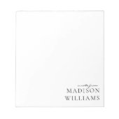 Chic Een Notitie Van Script Typografie Notitieblok (Voorkant)