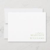 Chic een notitie van scripttypografie Green Note K Notitiekaartje (Voorkant)