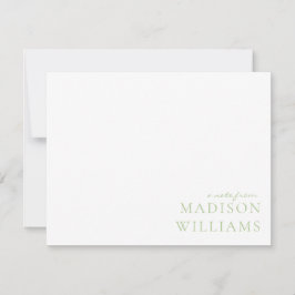 Chic een notitie van scripttypografie Green Note K Notitiekaartje