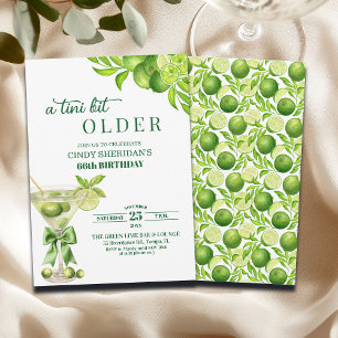 Chic Een Tientje Ouder Lime Martini 66ste Verjaard Kaart