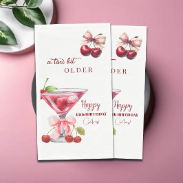 Chic Een Tineetje Ouder Kers Martini 45e Verjaarda Servet