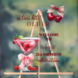 Chic Een Tini Beetje Ouder Kersen Martini 21e Verj Acryl Bord