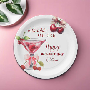 Chic Een Tini Beetje Ouder Kersen Martini 85ste Ve Papieren Bordje