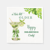 Chic Een Tini Beetje Ouder Lime Martini 30e Verjaa Servet (Voorkant)
