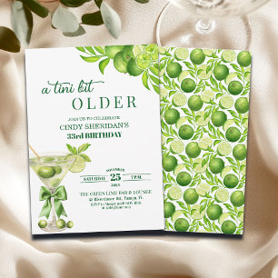 Chic Een Tini Beetje Ouder Lime Martini 33ste Verj Kaart