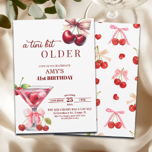 Chic Een Tini Beetje Oudere Kers Martini 41ste Ver Kaart