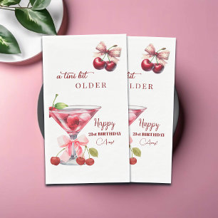 Chic Een Tini Beetje Oudere Kersen Martini 21e Ver Servet
