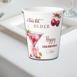 Chic Een Tini Beetje Oudere Kersen Martini 45e Ver Papieren Bekers