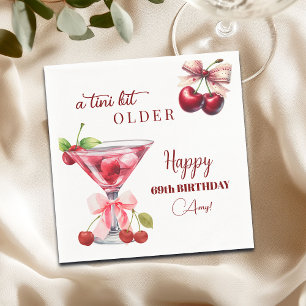 Chic Een Tini Beetje Oudere Kersen Martini 69e Ver Servet