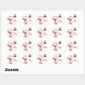 Chic Een Tini Beetje Oudere Kersen Martini 85ste V Ronde Sticker (Vel)