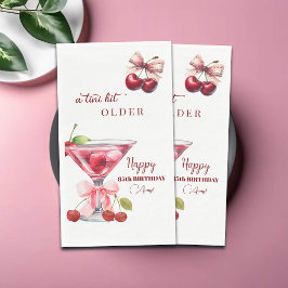Chic Een Tini Beetje Oudere Kersen Martini 85ste V Servet