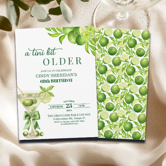 Chic Een Tini Beetje Oudere Lime Martini 68e Verja Kaart