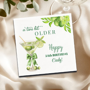 Chic Een Tini Bit Ouder Lime Martini 54ste Verjaar Servet