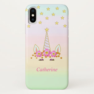 Chic Eenhoorn, Sterren, Bloemen & Gouden Confetti Case-Mate iPhone Case