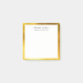 Chic Eenvoudig Minimaal Wit Gouden Persoonlijk Bri Post-it® Notes