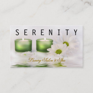 Chic eenvoudige en schone Spa Kaart Visitekaartje