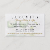 Chic eenvoudige en schone Spa Kaart Visitekaartje (Achterkant)